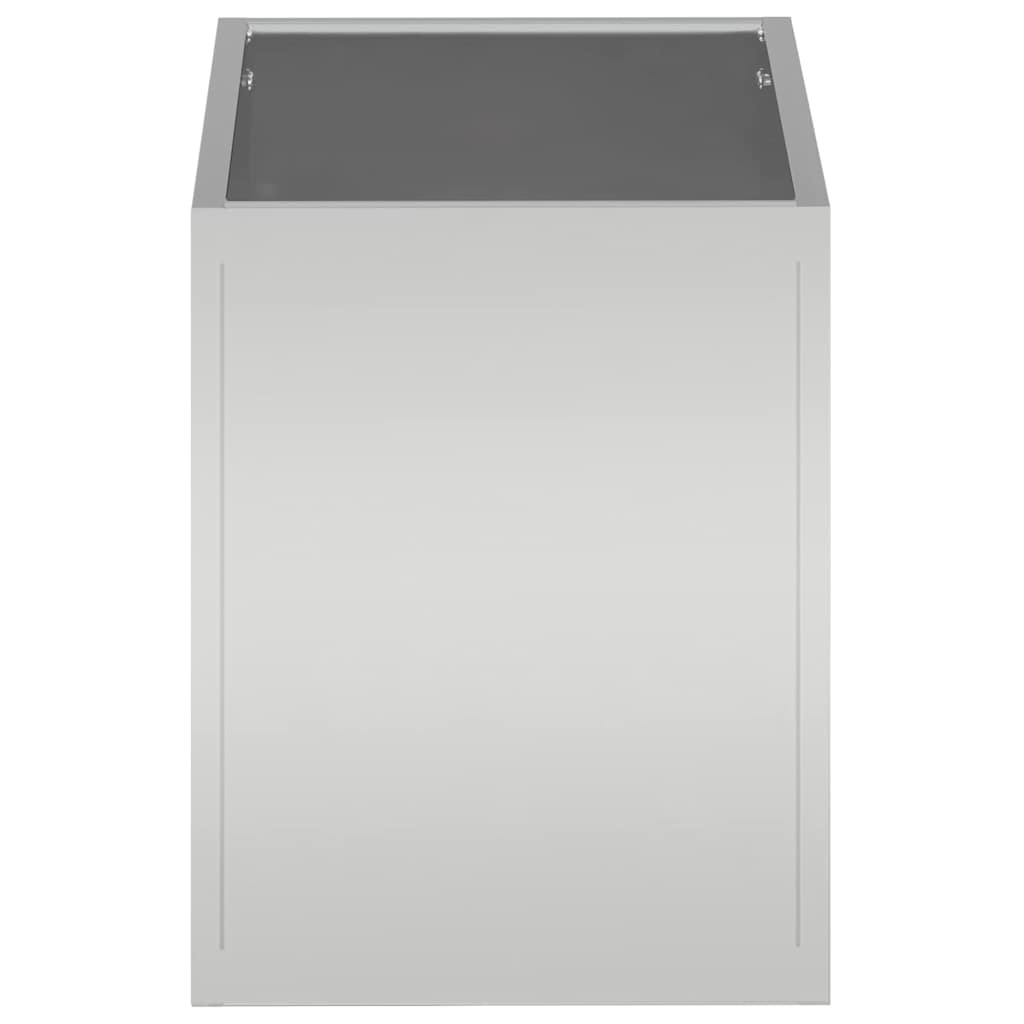Garden Planter Galvanised Steel 50 x 32 x 40 cm
