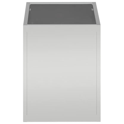 Garden Planter Galvanised Steel 50 x 32 x 40 cm