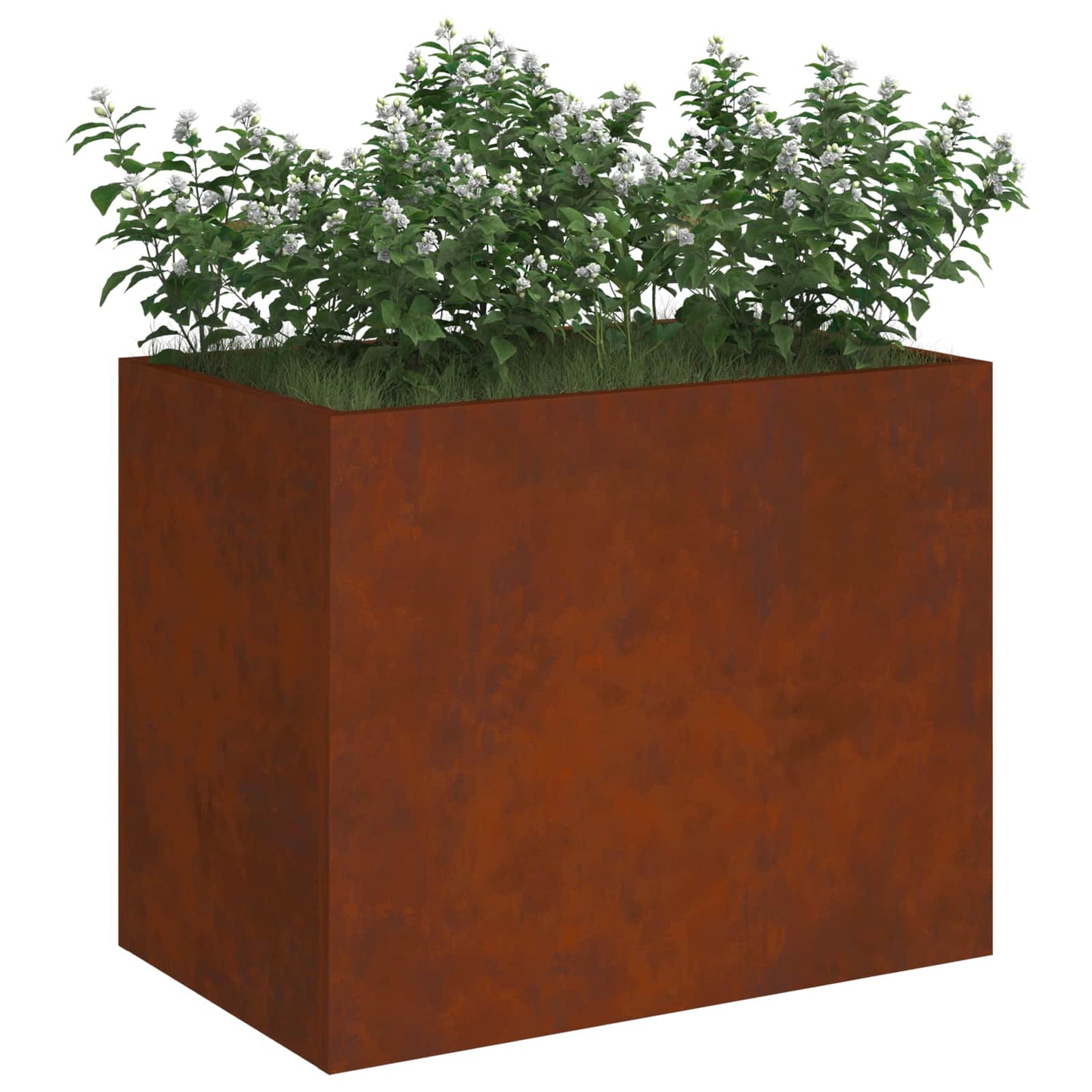 Garden Planter Rusty 50 x 32 x 40 cm Weathering Steel