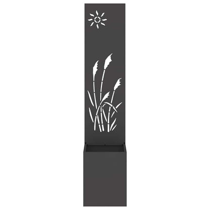 Garden Privacy Screen Black 32 x 150 cm Cold-rolled steel