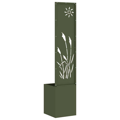 Garden Privacy Screen Olive green 32 x 150 cm Cold-rolled steel