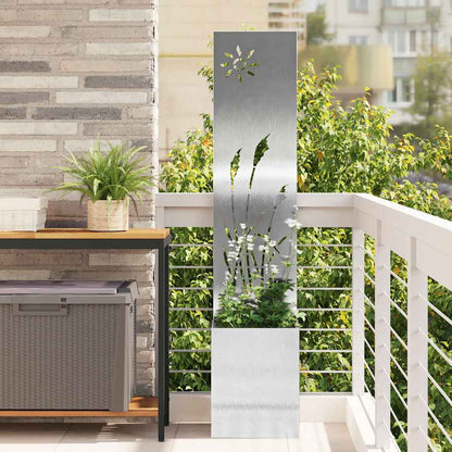 Garden Privacy Screen Sliver 32 x 150 cm Stainless steel