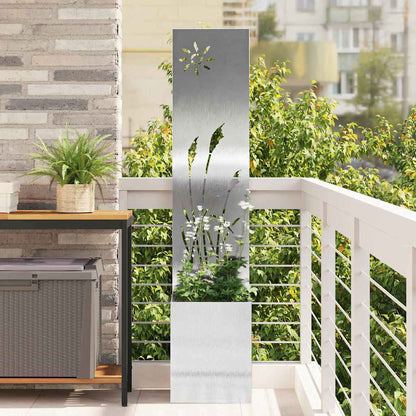 Garden Privacy Screen Silver 32 x 150 cm Galvanised steel