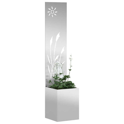 Garden Privacy Screen Silver 32 x 150 cm Galvanised steel