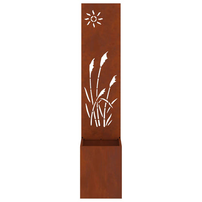 Garden Privacy Screen Rusty 32 x 140 cm Weathering steel