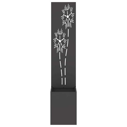Garden Privacy Screen Black 32 x 150 cm Cold-rolled steel