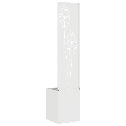 Garden Privacy Screen White 32 x 150 cm Cold-rolled steel