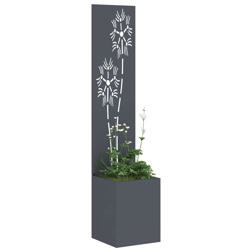 Garden Privacy Screen Anthracite 32 x 150 cm Cold-rolled steel