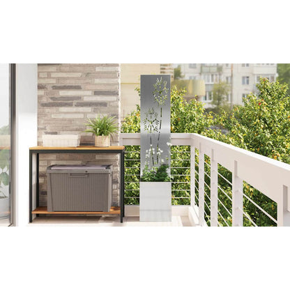 Garden Privacy Screen Silver 32 x 150 cm Galvanised steel