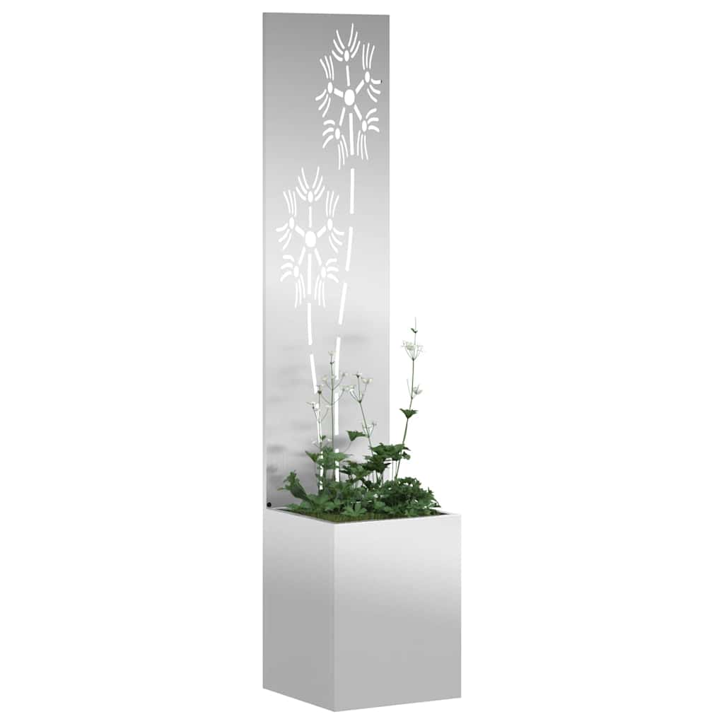 Garden Privacy Screen Silver 32 x 150 cm Galvanised steel