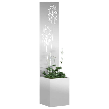 Garden Privacy Screen Silver 32 x 150 cm Galvanised steel