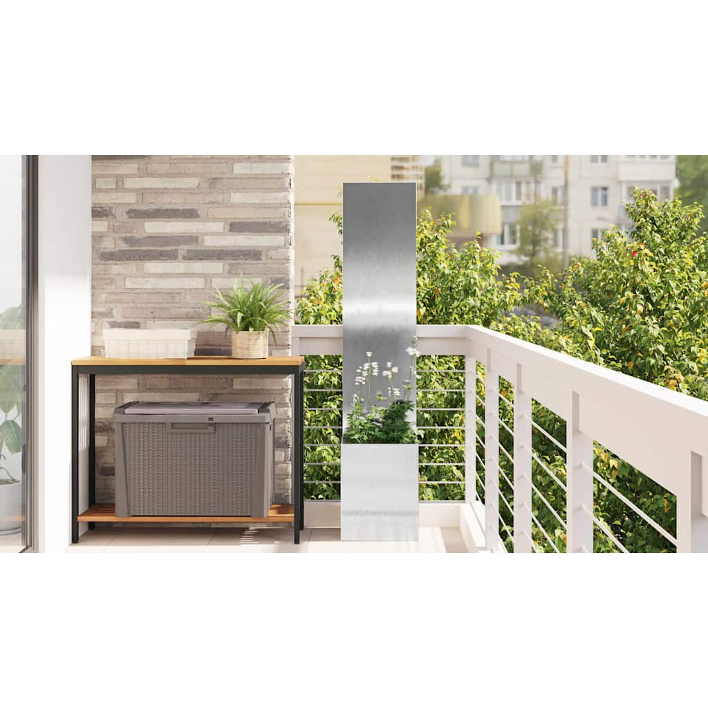 Garden Privacy Screen Sliver 32 x 150 cm Stainless steel