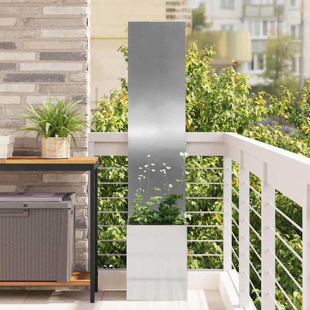 Garden Privacy Screen Silver 32 x 150 cm Galvanised steel