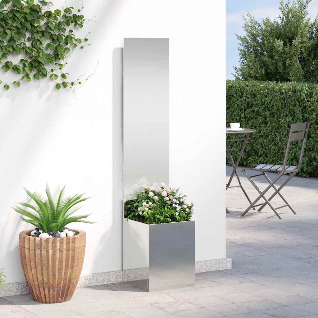 Garden Privacy Screen Silver 32 x 150 cm Galvanised steel