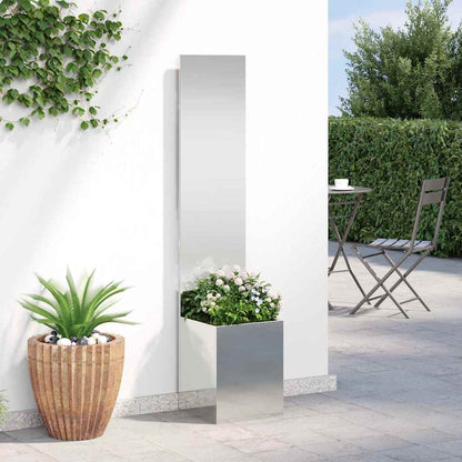 Garden Privacy Screen Silver 32 x 150 cm Galvanised steel