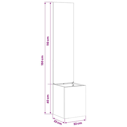 Garden Privacy Screen Silver 32 x 150 cm Galvanised steel