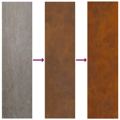 Garden Privacy Screen Rusty 32 x 150 cm Weathering steel