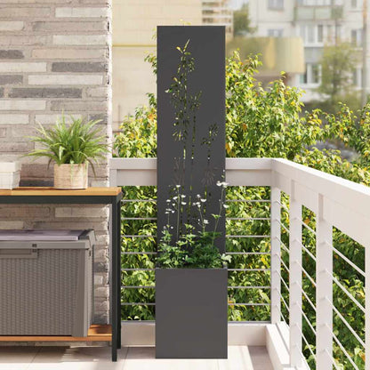 Garden Privacy Screen Black 32 x 32 x 150 cm Cold-rolled steel