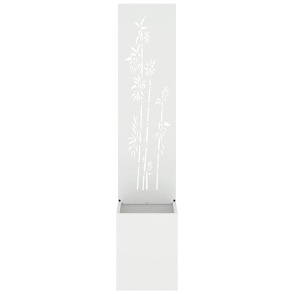 Garden Privacy Screen White 32 x 150 cm Cold-rolled steel
