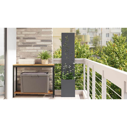 Garden Privacy Screen Anthracite 32 x 140 cm Cold-rolled steel