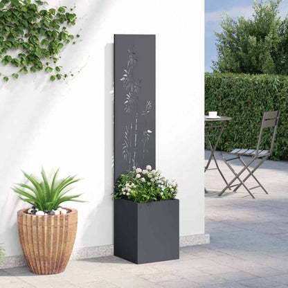 Garden Privacy Screen Anthracite 32 x 140 cm Cold-rolled steel