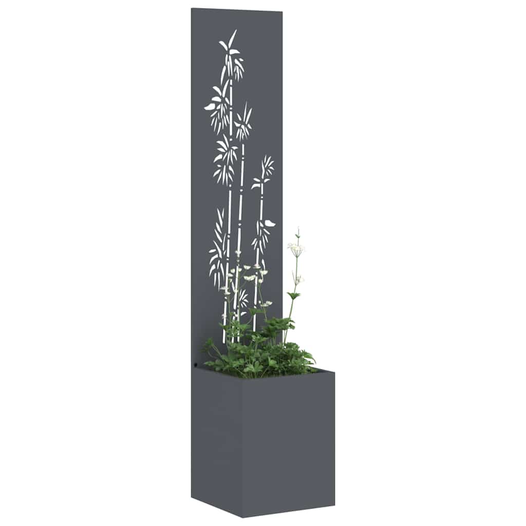 Garden Privacy Screen Anthracite 32 x 140 cm Cold-rolled steel