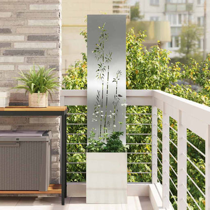 Garden Privacy Screen Silver 32 x 150 cm Galvanised steel