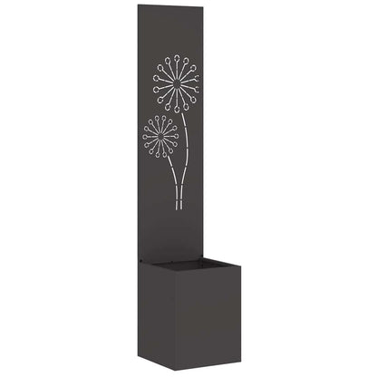 Garden Privacy Screen Black 32 x 32 x 150 cm Cold-rolled steel