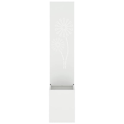 Garden Privacy Screen White 32 x 150 cm Cold-rolled steel