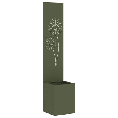 Garden Privacy Screen Olive green 32 x 150 cm Cold-rolled steel