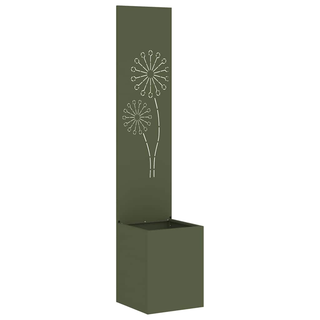 Garden Privacy Screen Olive green 32 x 150 cm Cold-rolled steel