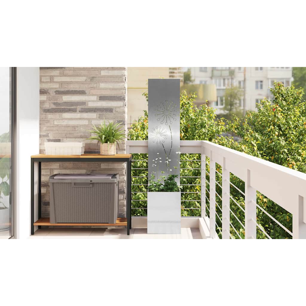 Garden Privacy Screen Sliver 32 x 150 cm Stainless steel