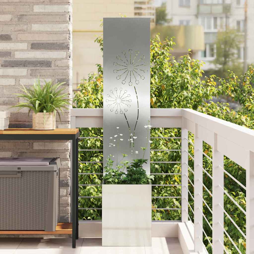 Garden Privacy Screen Silver 32 x 150 cm Galvanised steel