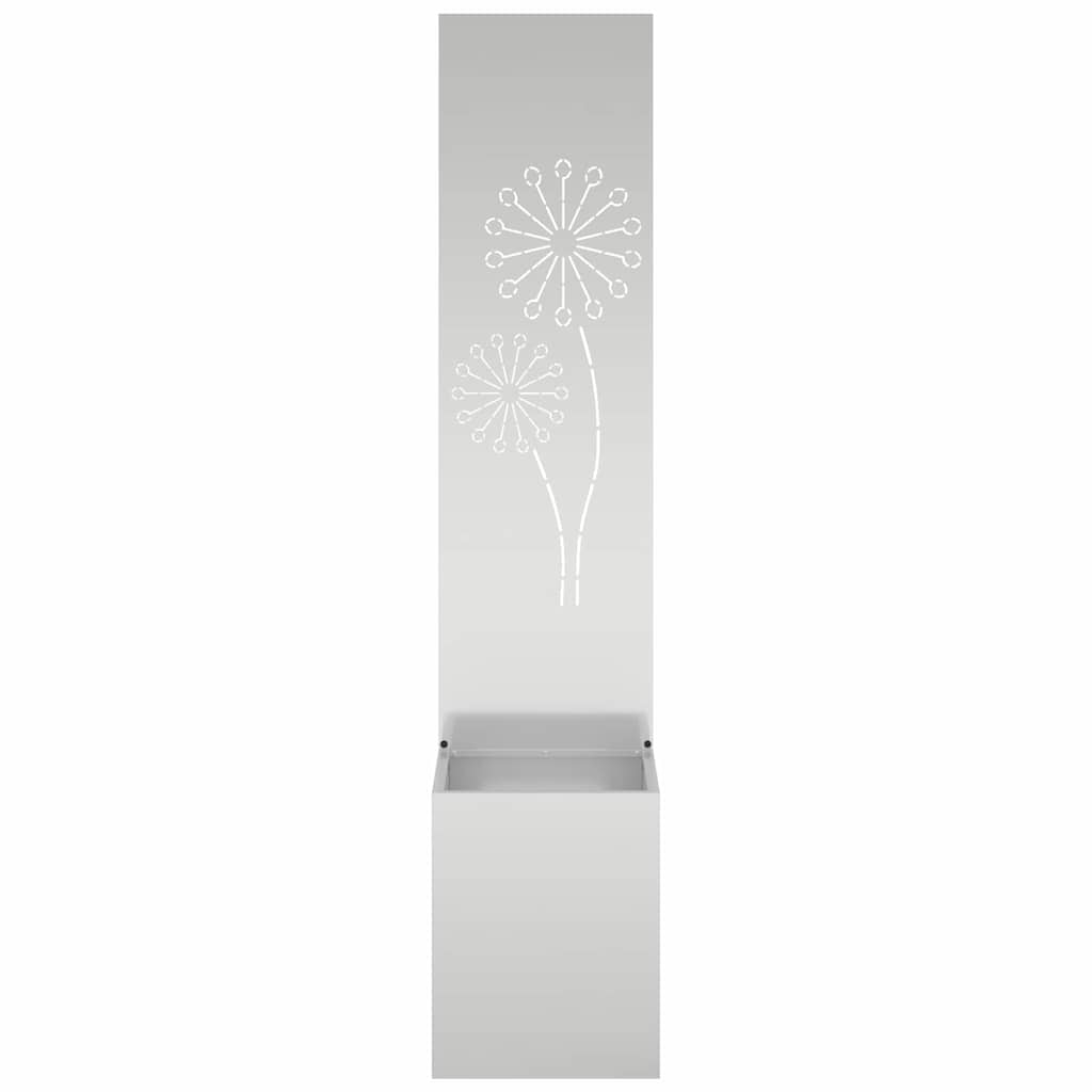 Garden Privacy Screen Silver 32 x 150 cm Galvanised steel