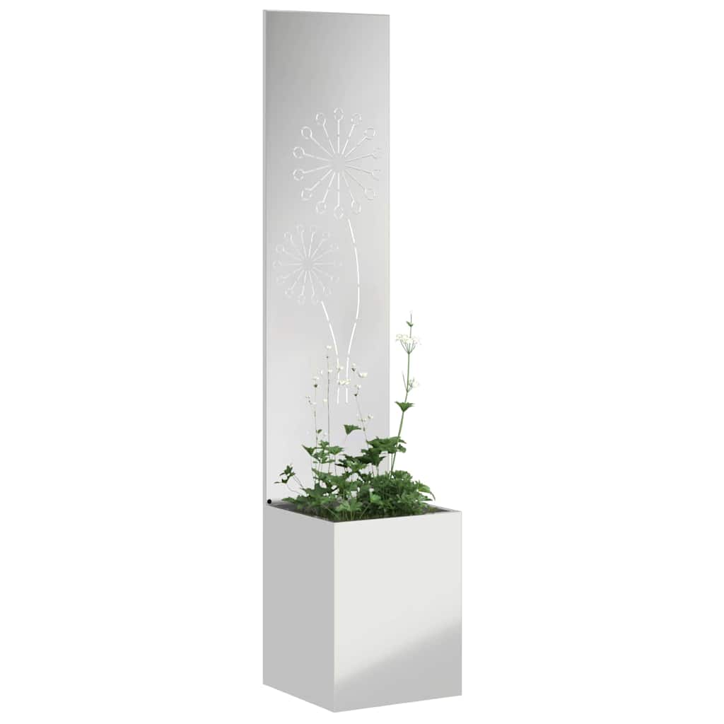 Garden Privacy Screen Silver 32 x 150 cm Galvanised steel