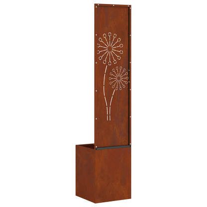 Garden Privacy Screen Rusty 32 x 32 x 150 cm Weathering steel