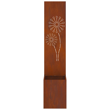 Garden Privacy Screen Rusty 32 x 32 x 150 cm Weathering steel