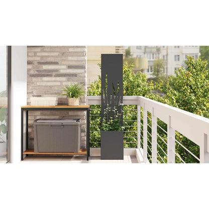 Garden Privacy Screen Black 32 x 32 x 150 cm Cold-rolled steel