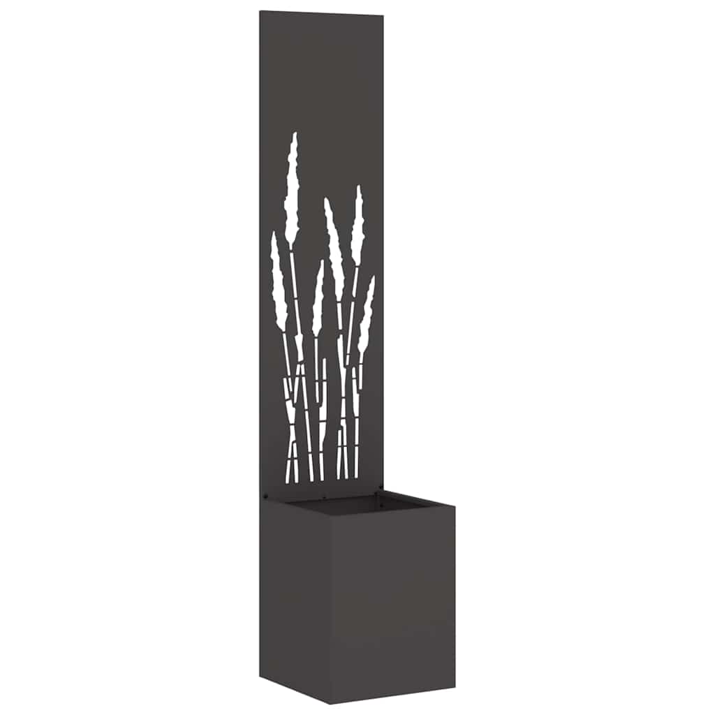 Garden Privacy Screen Black 32 x 32 x 150 cm Cold-rolled steel