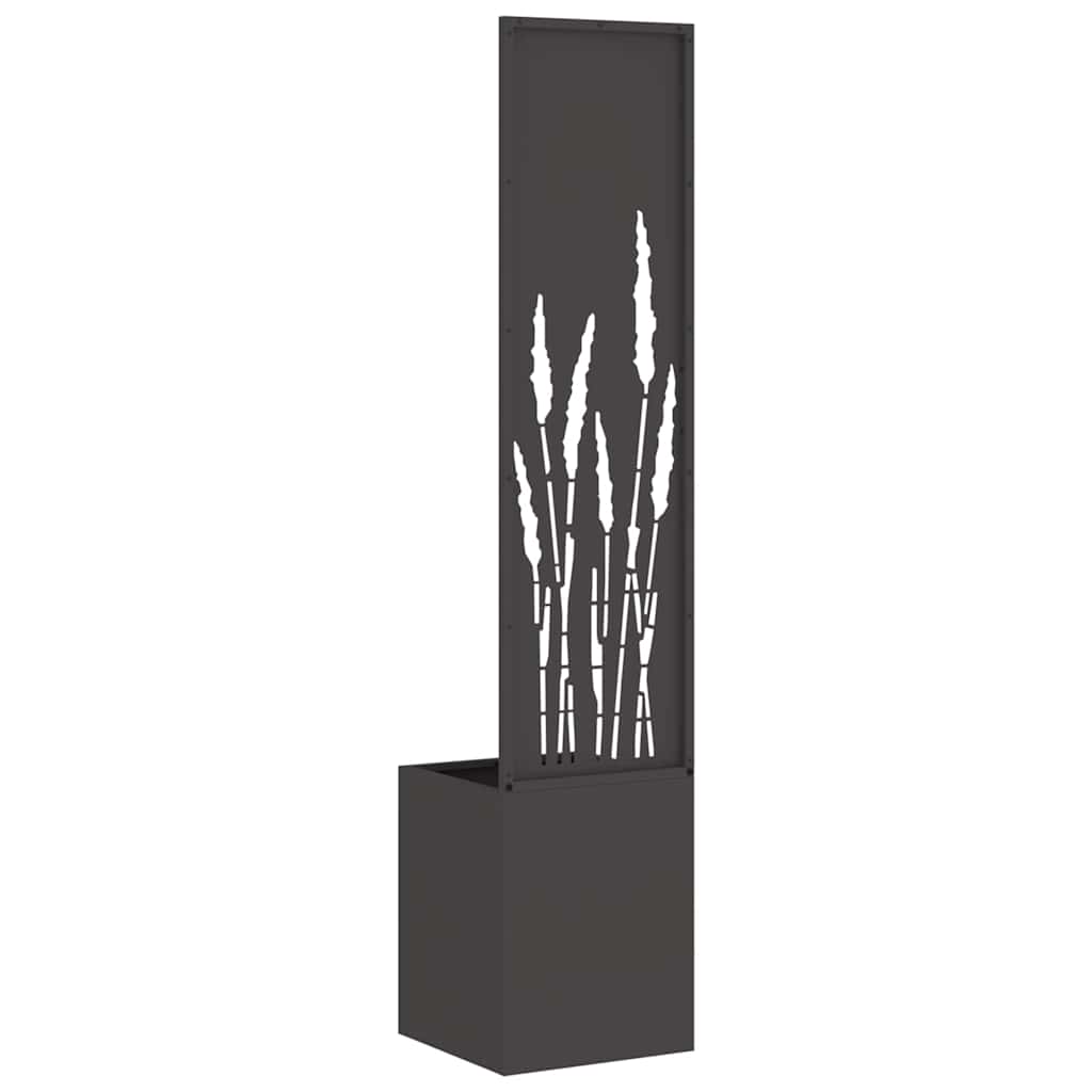 Garden Privacy Screen Black 32 x 32 x 150 cm Cold-rolled steel