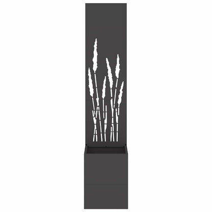 Garden Privacy Screen Black 32 x 32 x 150 cm Cold-rolled steel