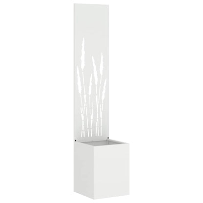 Garden Privacy Screen White 32 x 150 cm Cold-rolled steel
