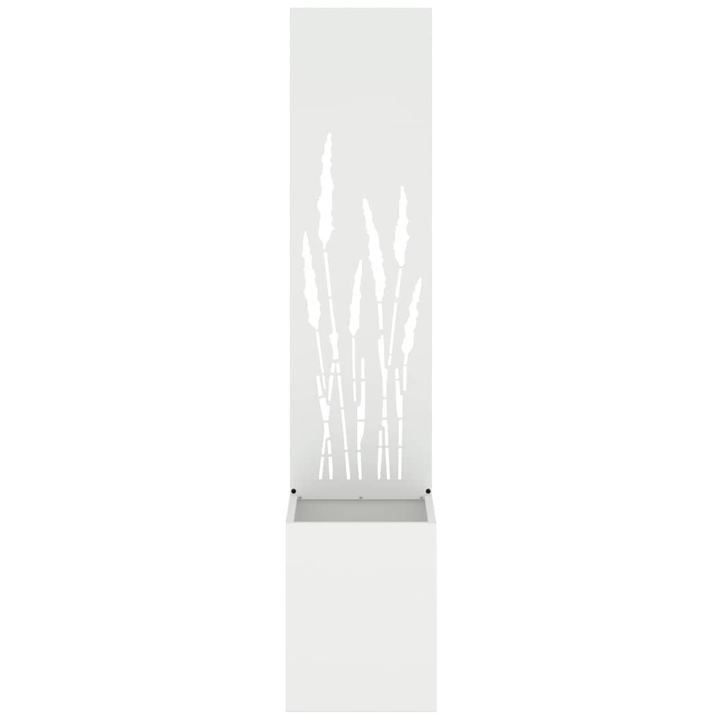 Garden Privacy Screen White 32 x 150 cm Cold-rolled steel