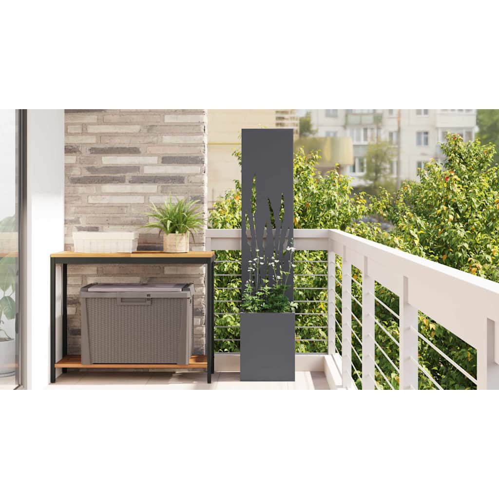 Garden Privacy Screen Anthracite 32 x 150 cm Cold-rolled steel