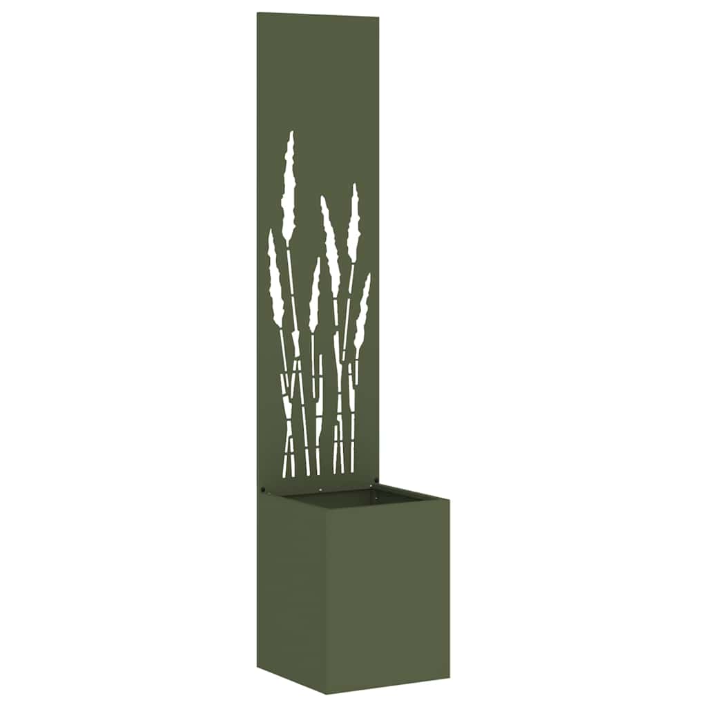 Garden Privacy Screen Olive green 32 x 150 cm Cold-rolled steel