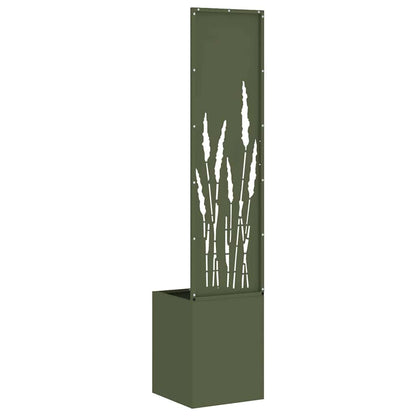 Garden Privacy Screen Olive green 32 x 150 cm Cold-rolled steel