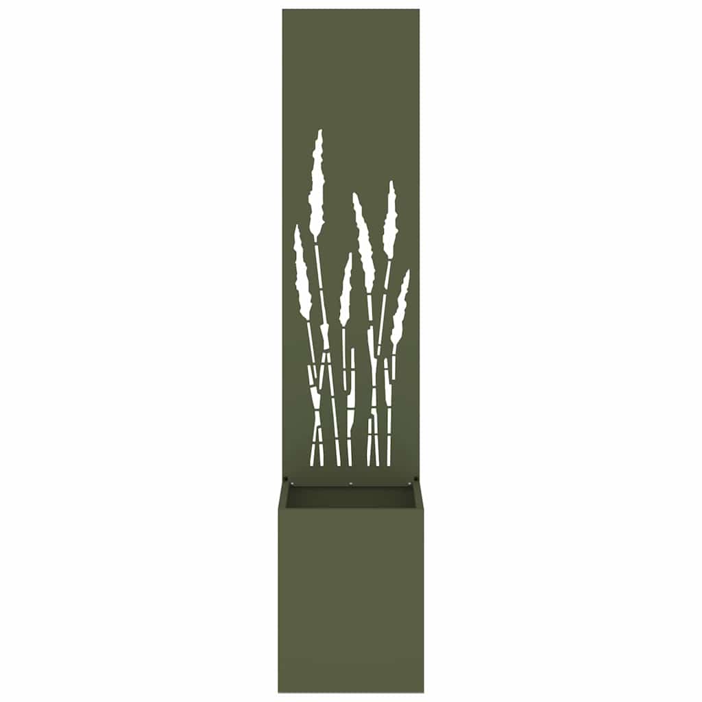 Garden Privacy Screen Olive green 32 x 150 cm Cold-rolled steel