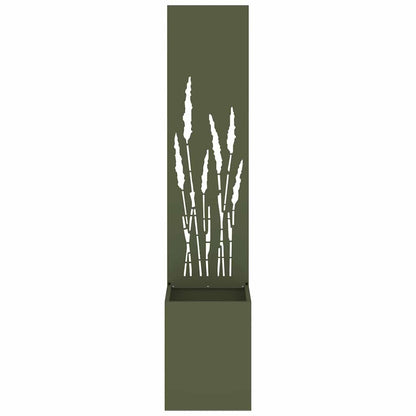 Garden Privacy Screen Olive green 32 x 150 cm Cold-rolled steel