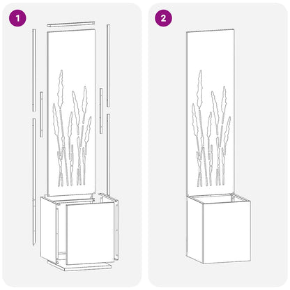 Garden Privacy Screen Sliver 32 x 150 cm Stainless steel