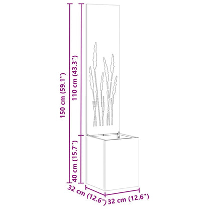Garden Privacy Screen Sliver 32 x 150 cm Stainless steel